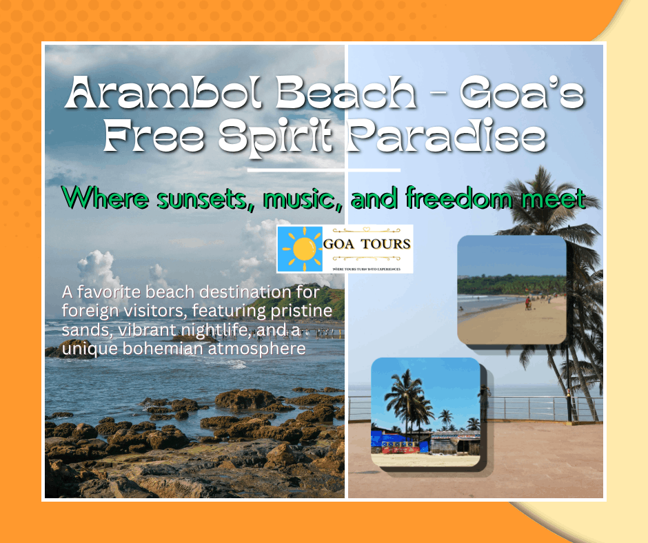 A vibrant North Goa beach loved by international travelers for its relaxed atmosphere, scenic shoreline, and bohemian culture.